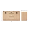 thumbnail image 2 of Ariel Kelly 66 Inch Double Sink Base Cabinet In Oak, 2 of 10