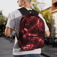 thumbnail image 3 of Gukieu Red Line Print Backpack, Waterproof Backpack with Adjustable Shoulder Straps, Suitable for Campus, Business, Travel, Unisex, 3 of 6