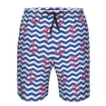 thumbnail image 3 of Goofa Nautical Anchors Printed Mens Swim Trunks Summer Quick Dry Short Beach Swimwear Bathing Suits-Small, 3 of 9