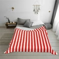 thumbnail image 6 of Throw Blanket Red White Vertical Stripe Pattern Soft Cozy Fleece Flannel Blanket Home Decor for Couch Sofa Bed 80"x60", 6 of 7