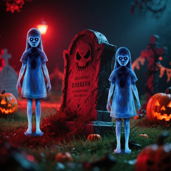 Halloween Ghost Decorations Outdoor Halloween Decorative Items Twin Decorative Items For Courtyard Horror, Outdoor Creative Decorative Items 2D