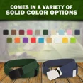 thumbnail image 4 of Hold’em Military Canvas Webbing Belts Polished Silver for Adult Men’s - Black, 4 of 5