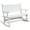 White, variant on Spaco 2-Person Wood Rocking Chair with Log Design, Heavy Duty Loveseat with Wide Curved Seats for Outdoor, White