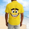 thumbnail image 3 of Gamivast funny golf shirts for men Regular Fit Short Sleeve short sleeve button down shirts Graphic Print graphic t-shirts Monster Face Novelty Party, 3 of 5