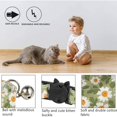 thumbnail image 3 of 2 Pack Collier Détachable pour Chat Nœud Papillon Fleur de Marguerite Collier Détachable Vert, 3 of 5