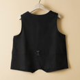 thumbnail image 2 of CHOK Gilet en Coton et Lin pour Femmes, Blazer Sans Manches à Col en V avec Poches, 2 of 7
