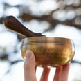 thumbnail image 3 of Tibetan Singing Bowl Set - Easy To Play for Beginners - Authentic Handcrafted Mindfulness Sound Bowl Meditation Holistic Sound 7 Chakra Healing Gift by Himalayan Bazaar (3.2 Inch, Gold), 3 of 6