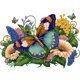 thumbnail image 1 of Pintura de diamante 5D DIY parcial con forma especial, kit de mariposa y flor, 40x30cm, 1 of 9