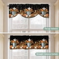 thumbnail image 5 of Fall Pumpkin Tie Up Valance Curtains for Windows, Kitchen Curtains Window Treatments, Rustic Star Thanksgiving Maple Leavf Black Short Window Shades Valances for Bedroom Bathroom Cafe 54"x18", 5 of 8