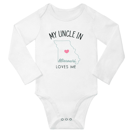 

My Uncle In Missouri Loves Me Baby Long Romper Clothing 18-24 Months