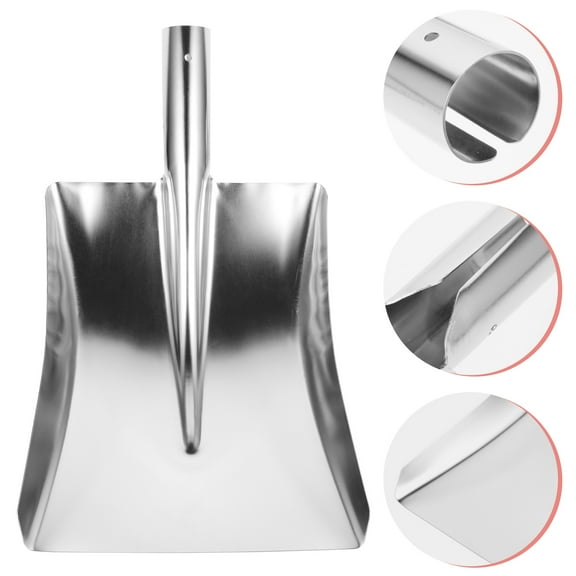 MERRYHAPY Stainless Steel Snow Shovel for Snow Removal and Kitchen Waste Handling, 1-Piece Shovel for Home and Outdoor Use