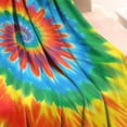 thumbnail image 3 of Colorful Rainbow Tie Dye Spiral Pattern Blanket,Comfortable Soft Flannel Throw Blanket,All Season,Warm Lightweight Blankets for Sofa Bed Couch Living Room Chair,30"x40", 3 of 4