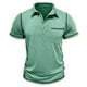 thumbnail image 4 of pstuiky camiseta de hombre, Camisa tipo cárdigan informal de punto liso con manga corta y bolsillo con solapa para hombre ropa de hombre xxxl, 4 of 7