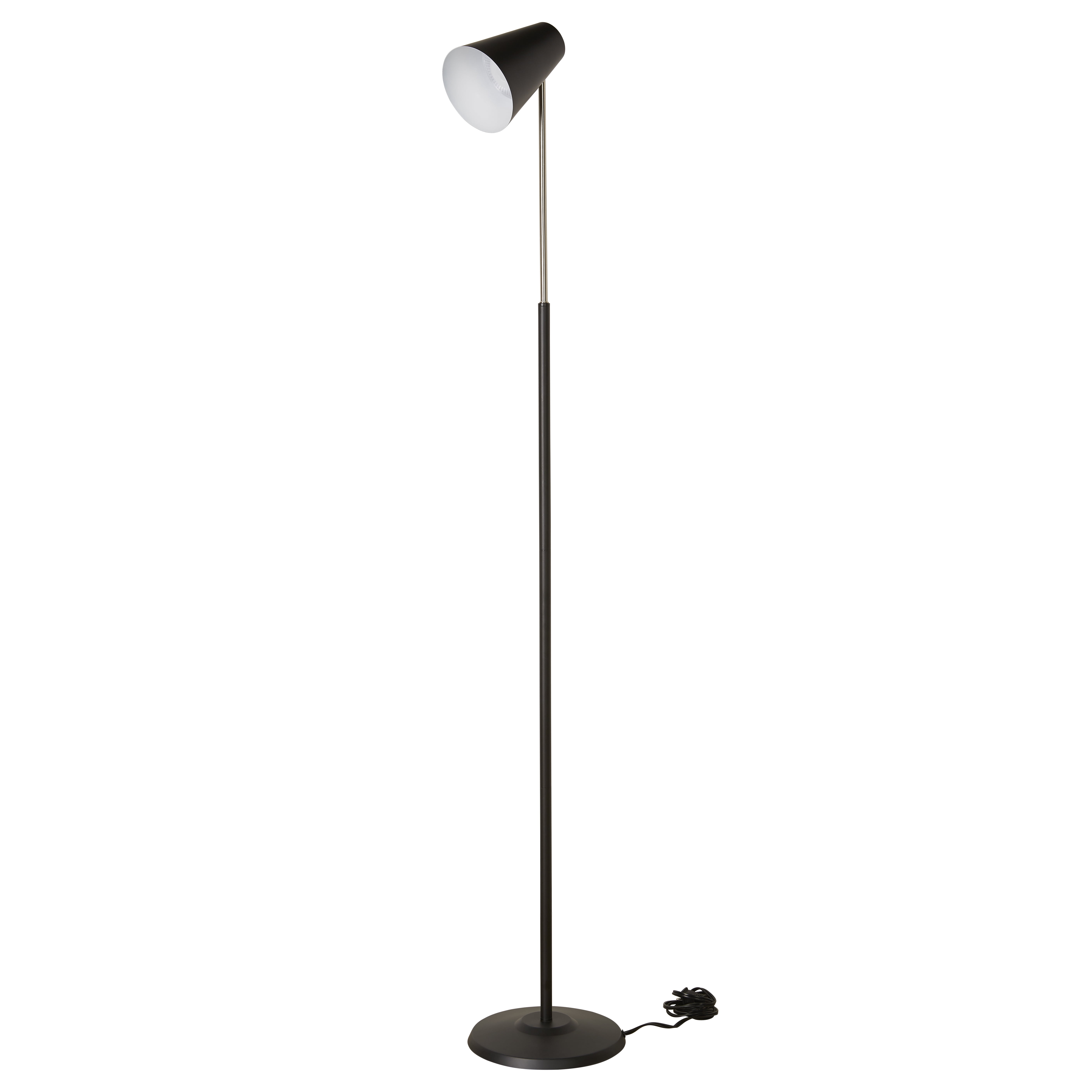 Mainstays 68" LED Metal Spotlight Task Floor Lamp, Black - Walmart.com