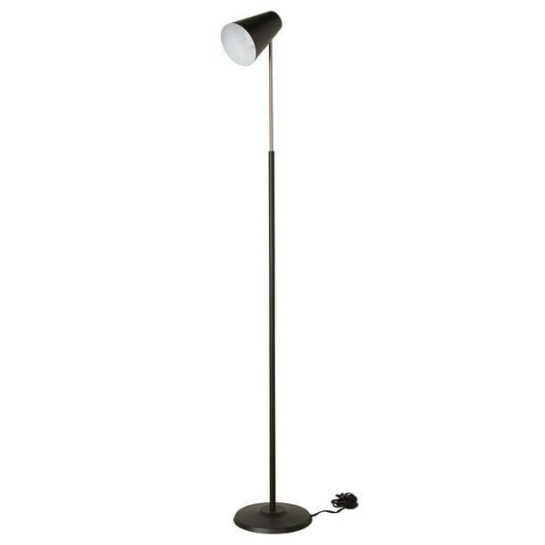 Mainstays 68" LED Metal Spotlight Task Floor Lamp, Black