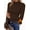 Coffee, variant on Mock Turtleneck Thermal Long Sleeve Shirts for Women Undershirts Basic Fitted Tees