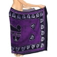 thumbnail image 3 of HAPPY BAY Women's Beach Wrap Bikini Wraps Sarong Coverup Skirt Bathing suit Swimsuit Swimwear Cover Up for Women One Size Violet_N962, 3 of 4