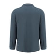 thumbnail image 6 of VNKIDY Women Shirts Summer Solid Color Loose Fit Linen Blouse Long Sleeve Button Down Lapel Soft Shirt For Casual Daily Wear Comfortable Tops, 6 of 6