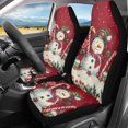thumbnail image 2 of XYZCANDO Festive Christmas Front Car Seat Covers featuring Snowman Print - Durable Waterproof Decor For All Seasons, 2 of 10