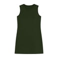 thumbnail image 5 of Tauxra Casual Dress for Women Sleeveless Round Neck Side Slit Solid Color - Soft Stretchy Fabric for Summer Daily Outfit, 5 of 6