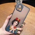 thumbnail image 3 of Matte Case for VIVO Y93 Y91C Y91 Y85 Y77 Y76 Y75 Y73 Y72 Y71 Y53 Y52S Y50 Y35 Y22 4G 5G Case D-Disney Princess Christmas Makeup, 3 of 5