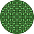 thumbnail image 1 of Ahgly Company Indoor Round Patterned Dark Forest Green Area Rugs, 6' Round, 1 of 6