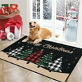 thumbnail image 1 of WJCA Low-Profile Indoor Doormat with Christmas Tree Design, Non-Slip Washable Entryway Carpet for Holiday Home Decor., 1 of 9