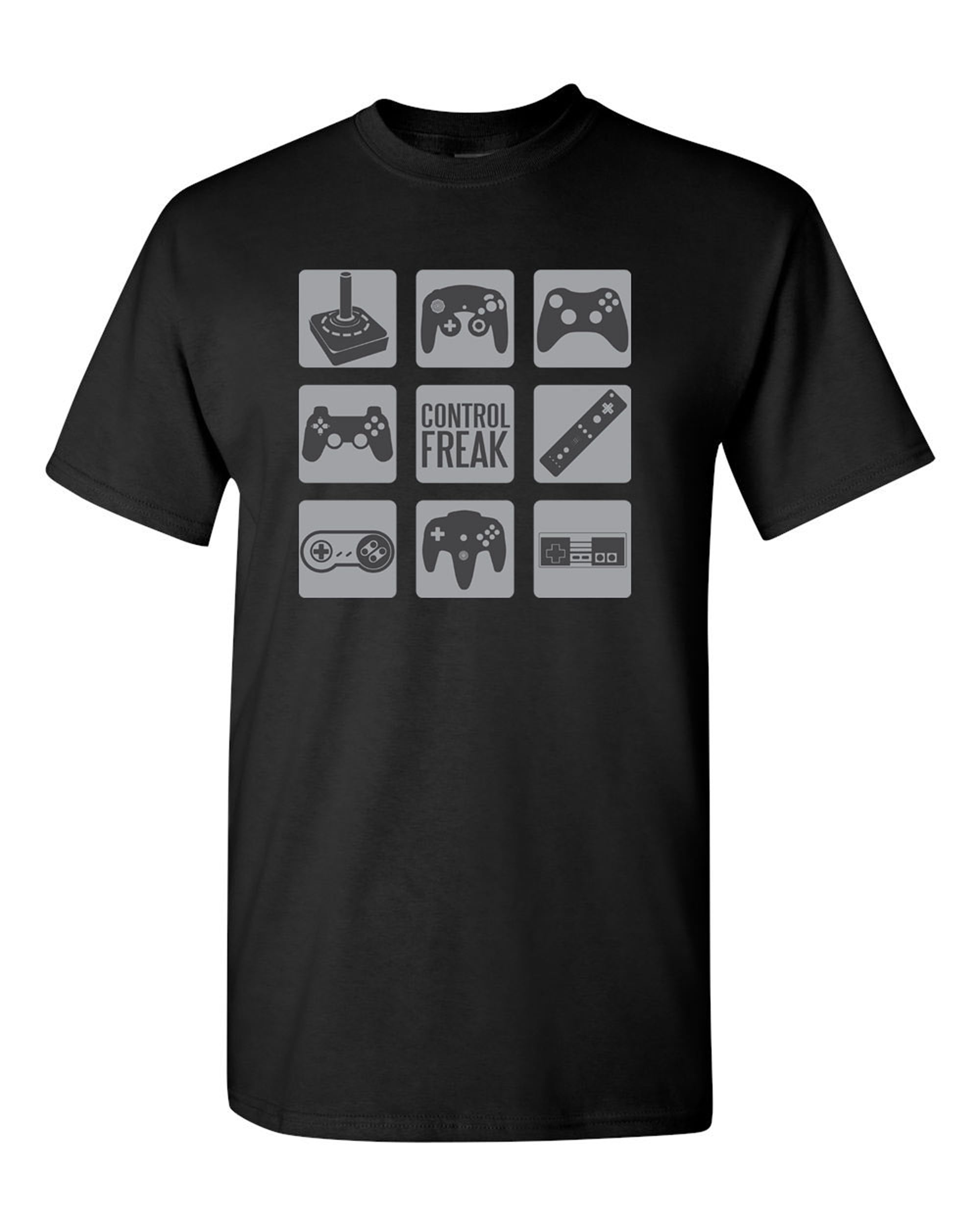 Control Freak Gamer Controller Adult DT T-Shirt Tee - Walmart.com
