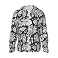 thumbnail image 1 of Cauagu Tropical Leaves for Sun Protection Hoodie for Men and Women, Long Sleeve Rash Guard Fishing Running Quick Dry Lightweigh-XX-Large, 1 of 7
