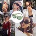 thumbnail image 5 of Gafas de sol cuadradas con montura pequeña de tendencia europea y americana, hechas de PC, 5 of 5