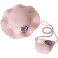 thumbnail image 1 of Sombrero de paja con flores de verano para mujer, de 56 a 58 cm de circunferencia, con dos piezas de protección solar y bolsa de paja, 1 of 5