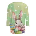 thumbnail image 5 of BiZtdJrK 50% Percent off Sales Today 3/4 Length Sleeve Womens Tops 2025 Fashion 3D Print Pullover Casual Loose Crewneck Tshirt Easter Day Cute Graphic Tees Shirts Multicolor M, 5 of 6