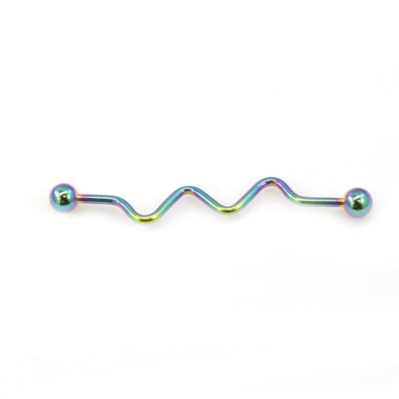 Industrial Barbell with curved bar design 14G