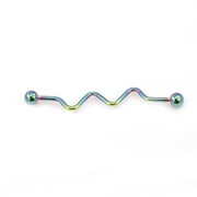Industrial Barbell with curved bar design 14G