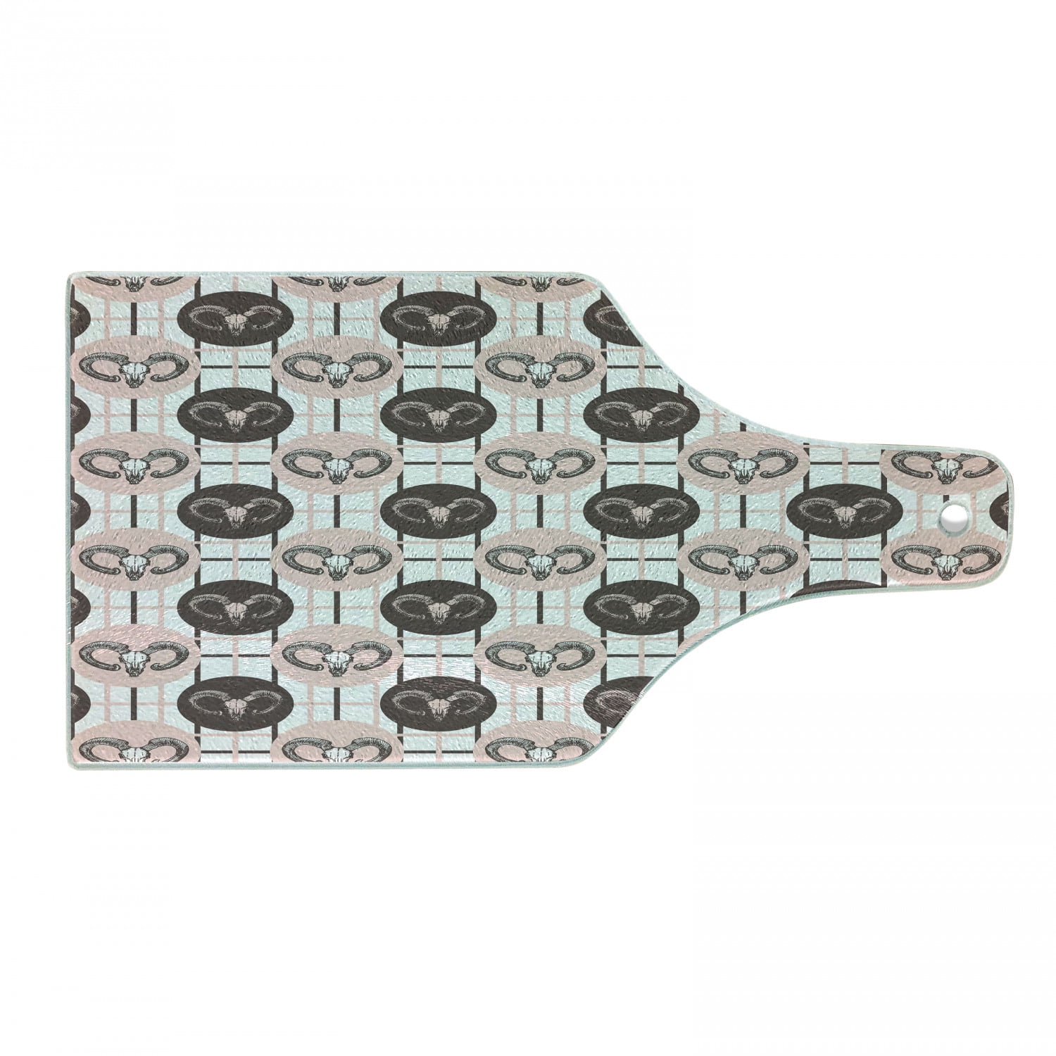 Goat Patterned Tempered Glass Rectangular Cutting Board