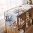 thumbnail image 6 of Table Runners 70 Inches Long Dress Scarves, Blue Coastal Farmhouse Coffee/Dining/Kitchen Table Decor, Holiday Table Runner, Summer Beach Starfish Weeping Eucalyptus Ombre 13x70 Inch, 6 of 9
