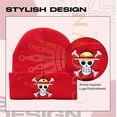 thumbnail image 2 of Anime Beanie Hat Winter Caps for Men and Womens Beanies, Cuffed Knit Graphic Beanie, Comfy and Soft Embroidered Anime Hat, Redp, 2 of 7