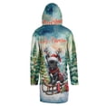 thumbnail image 2 of Merry Christmas Santa Reindeer Antlers French Bulldog Sleigh Xmas Winter Holiday All Over Print 3D Hooded Duffle Toggle Coat Dog Lover Gifts - 00023, 2 of 6