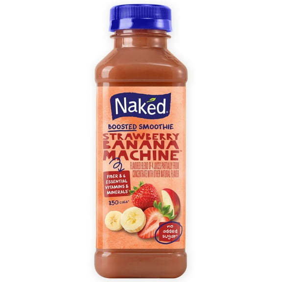 Naked Boosted Smoothie Strawberry Banana Machine, 15.2 fl oz Bottle