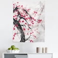 thumbnail image 1 of Cherry Blossom Tapestry, Twisted Trunk of Cherry Tree with Blooms in Foggy Sky, Fabric Wall Hanging Decor for Bedroom Living Room Dorm, 5 Sizes, Charcoal Grey Dark Coral, by Ambesonne, 1 of 1