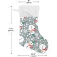 thumbnail image 2 of Coolnut Christmas Stockings Snowman Design , 1 Pack 17.7" Xmas Fireplace Santa Socks Christmas Tree Hanging Stockings Decoration for Christmas Holiday Xmas Gift, 2 of 6