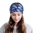thumbnail image 5 of KLL Skull blue crystal flower Pirnt Wicking Running Beanie Head Wrap Cycling Bandana for Men Women, 5 of 8