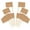 Brown, variant on JZROCKER 100pcs Blank Toothpick Flags Mini Food Labels Cheese Marker Picks Cupcake Topper