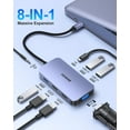 thumbnail image 5 of BENFEI USB C Docking Station, 8-in-1 USB C Hub with Triple Display Dual HDMI, VGA, 3*USB 3.0, 100W Power Delivery, 3.5mm AUX Audio Compatible with MacBook Pro, XPS and More, 5 of 7
