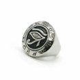 thumbnail image 2 of QQTDFG Mens Egyptian Evil Eye of Horus Ra Ring Silver Stainless Steel Size 7-15 Gift-9, 2 of 2