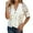 White, variant on AWZXDE Women's Solid Color Medium Sleeve Crochet Knit Cardigan Top Everyday Versatile Casual Loose Short Cute Cardigans for Women Green,XL