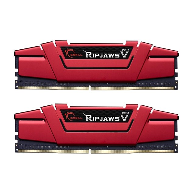 G.Skill Ripjaws V Series (Intel Xmp) Ddr4 Ram 16Gb (2X8Gb) 3000Mt/S Cl16-18-18-38 1.35V Memoria Para Computadora De Escritorio Udimm - Rojo (F4-3000C16D-16Gvrb)