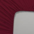 thumbnail image 2 of The Great American Store 600 TC 100% Cotton Solid Fitted Sheet(With 21" Extra Deep Pocket) - Twin (Burgundy), 2 of 5