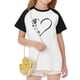 thumbnail image 5 of Blusas y camisas de manga corta con cuello redondo para niños y niñas, blusa de manga corta con estampado de cuello redondo, 5 of 7