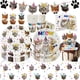 thumbnail image 2 of Decoración para fiesta de cumpleaños de gatos, lindo gatito, vajilla desechable, platos de papel, vasos, pancartas, suministros para fiestas temáticas de gatos para niños, 2 of 5